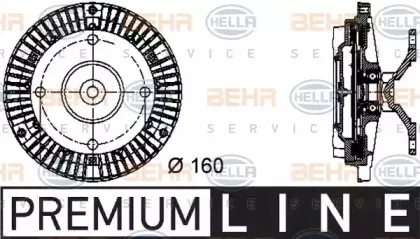 8MV 376 732-051 HELLA Сцепление, вентилятор радиатора