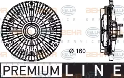 8MV 376 732-081 HELLA Сцепление, вентилятор радиатора