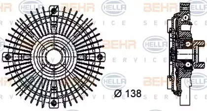 8MV 376 732-201 HELLA Сцепление, вентилятор радиатора