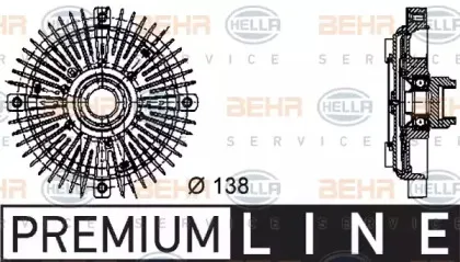 8MV 376 732-231 HELLA Сцепление, вентилятор радиатора