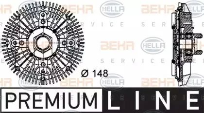 8MV 376 732-411 HELLA Сцепление, вентилятор радиатора