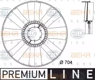 8MV 376 733-131 HELLA Крыльчатка вентилятора, охлаждение двигателя