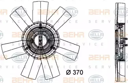 8MV 376 733-361 HELLA Вентилятор, охлаждение двигателя