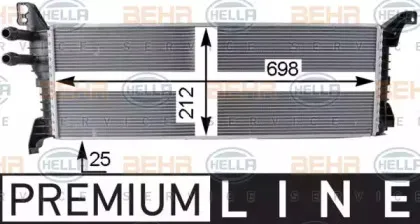 8MK 376 733-491 HELLA Низкотемпературный охладитель, интеркулер