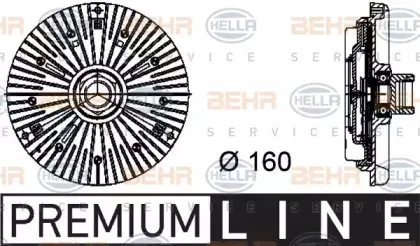 8MV 376 734-441 HELLA Сцепление, вентилятор радиатора