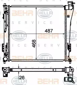 8MK 376 735-261 HELLA Радиатор, охлаждение двигателя