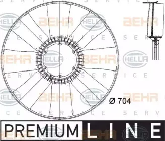 8MV 376 741-171 HELLA Крыльчатка вентилятора, охлаждение двигателя