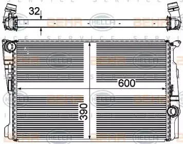 8MK 376 743-371 HELLA Радиатор, охлаждение двигателя