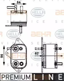 8MK 376 745-011 HELLA Топливный радиатор