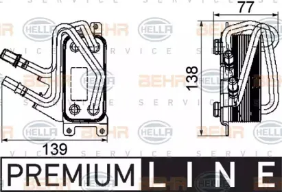 8MO 376 747-101 HELLA масляный радиатор, двигательное масло