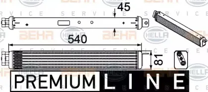 8MO 376 747-211 HELLA масляный радиатор, двигательное масло