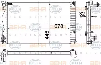 8MK 376 749-431 HELLA Радиатор, охлаждение двигателя