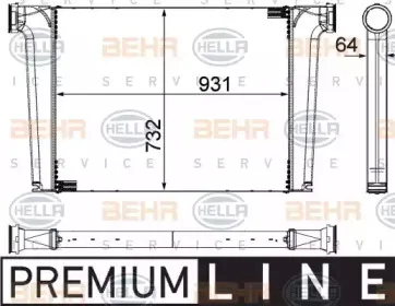 8ML 376 755-461 HELLA Интеркулер