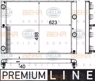8MK 376 755-581 HELLA Радиатор, охлаждение двигателя