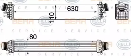 8ML 376 756-281 HELLA Интеркулер