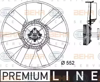 8MV 376 757-141 HELLA Вентилятор, охлаждение двигателя