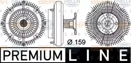 8MV 376 757-411 HELLA Сцепление, вентилятор радиатора