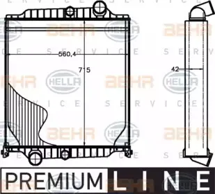8MK 376 758-101 HELLA Радиатор, охлаждение двигателя
