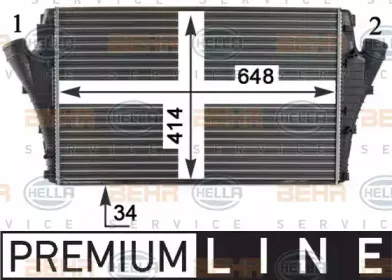 8ML 376 760-611 HELLA Интеркулер