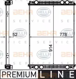 8MK 376 761-551 HELLA Радиатор, охлаждение двигателя