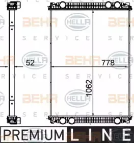 8MK 376 761-571 HELLA Радиатор, охлаждение двигателя