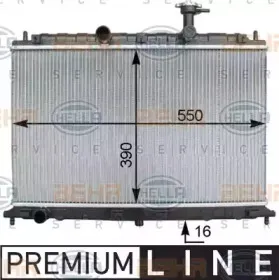 8MK 376 762-441 HELLA Радиатор, охлаждение двигателя