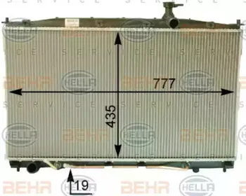 8MK 376 763-431 HELLA Радиатор, охлаждение двигателя