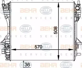 8MK 376 764-431 HELLA Радиатор, охлаждение двигателя