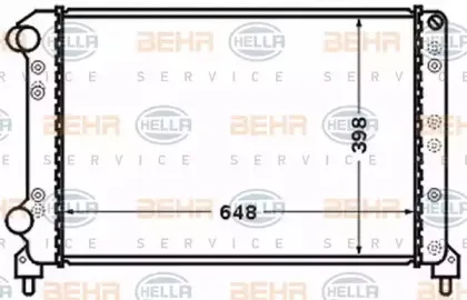 8MK 376 767-691 HELLA Радиатор, охлаждение двигателя