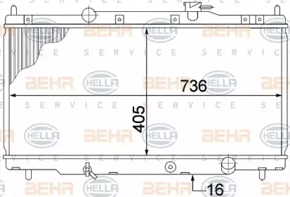 8MK 376 768-311 HELLA Радиатор, охлаждение двигателя