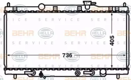 8MK 376 768-321 HELLA Радиатор, охлаждение двигателя