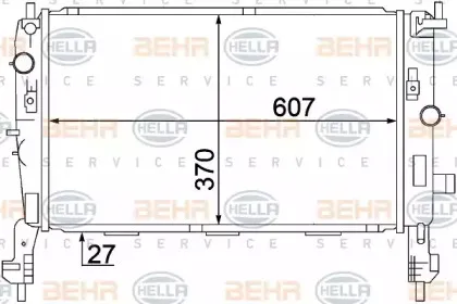 8MK 376 771-231 HELLA Радиатор, охлаждение двигателя