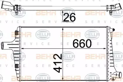 8ML 376 776-044 HELLA Интеркулер