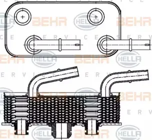 8MO 376 790-791 HELLA Масляный радиатор, автоматическая коробка передач