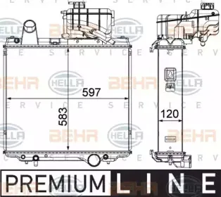8MK 376 903-011 HELLA Радиатор, охлаждение двигателя