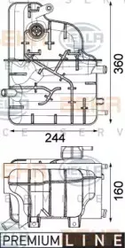 8MA 376 903-031 HELLA Компенсационный бак, охлаждающая жидкость