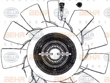 8MV 376 907-011 HELLA Вентилятор, охлаждение двигателя