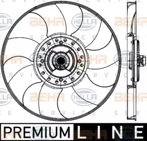 8MV 376 907-061 HELLA Вентилятор, охлаждение двигателя