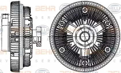 8MV 376 907-411 HELLA Сцепление, вентилятор радиатора