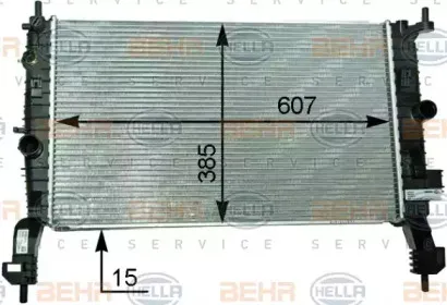 8MK 376 910-294 HELLA Радиатор, охлаждение двигателя