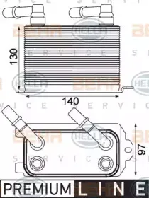 8MO 376 924-211 HELLA Масляный радиатор, автоматическая коробка передач
