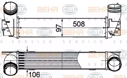 8ML 376 988-074 HELLA Интеркулер