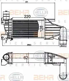 8ML 376 988-404 HELLA Интеркулер