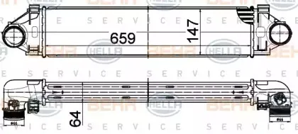 8ML 376 988-554 HELLA Интеркулер