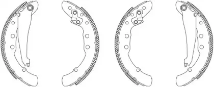 8DB 355 003-561 HELLA Комплект тормозных колодок