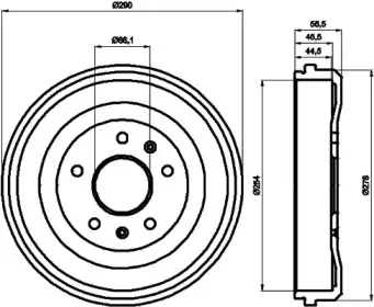 8DT 355 300-901 HELLA Тормозной барабан
