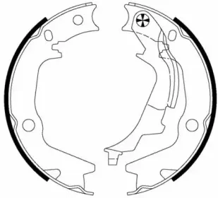 8DA 355 050-131 HELLA Комплект тормозных колодок, стояночная тормозная система