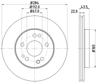 8DD 355 100-941 HELLA Тормозной диск