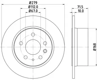 8DD 355 100-991 HELLA Тормозной диск