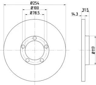 8DD 355 101-401 HELLA Тормозной диск